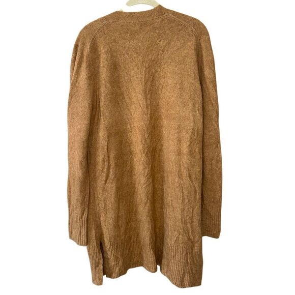 J.Crew Women's Tan Open Front Wool Blend Cardigan w/ Pockets Size Medium - Picture 5 of 6